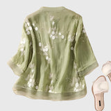 Annie | Blouse élégante avec des fleurs brodées