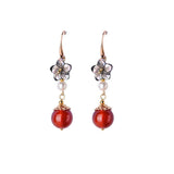 Aušra | Boucles d'oreilles en agate rouge