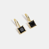 MAËL | Boucles d'oreilles en agate noire