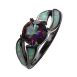 Bague en opale enflammée