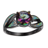 Bague en opale enflammée