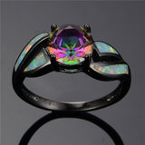Bague en opale enflammée