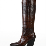 Mirjana – chaussures élégantes avec motif crocodile et talon stylisé